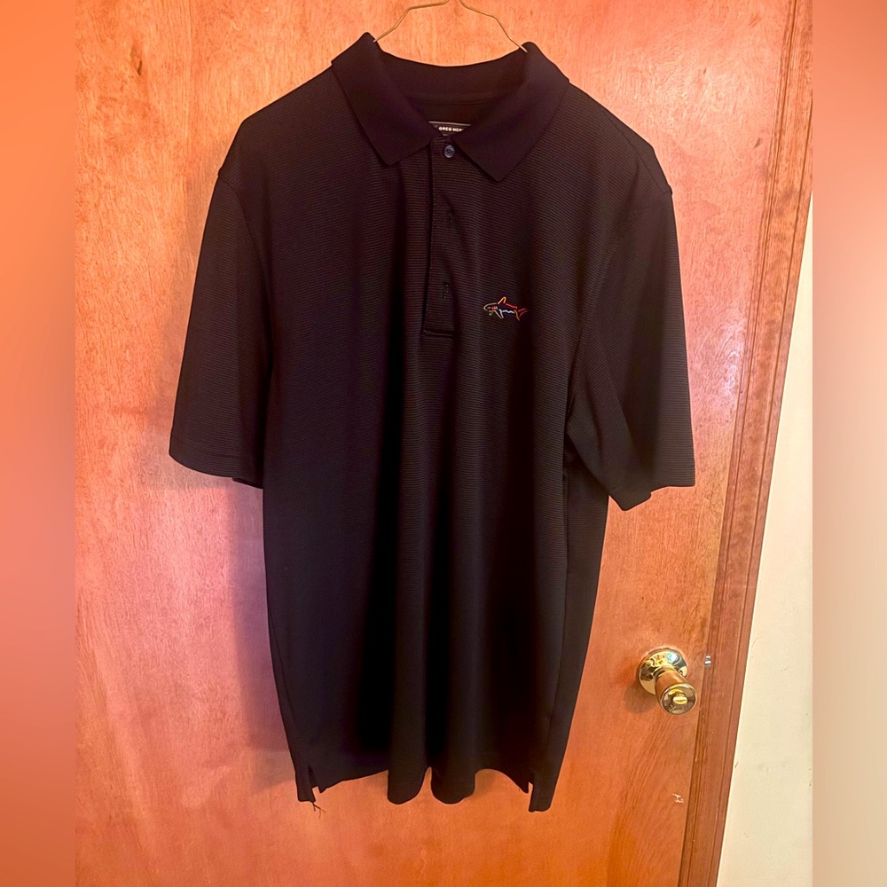 Greg Norman Black Polo Golf Shirt size L